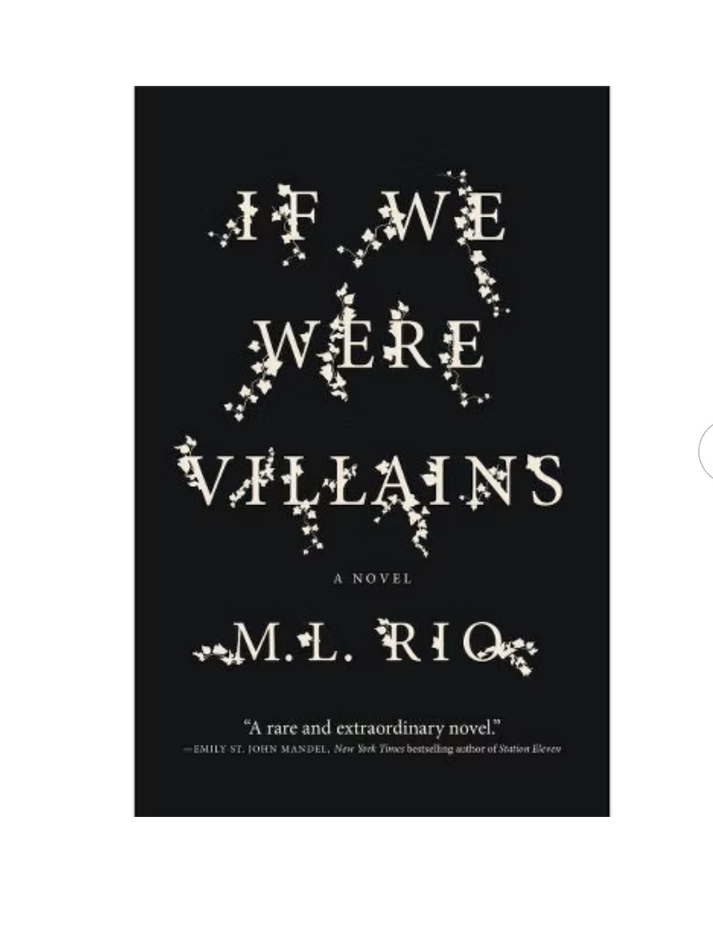 If We Were Villains by M. L. Rio - Black Cover Art Print